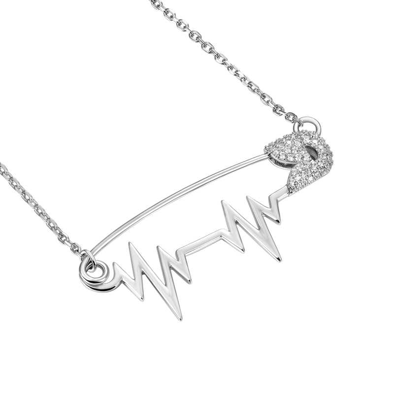 Collier réglable à épingle Heartbeat - APORRO