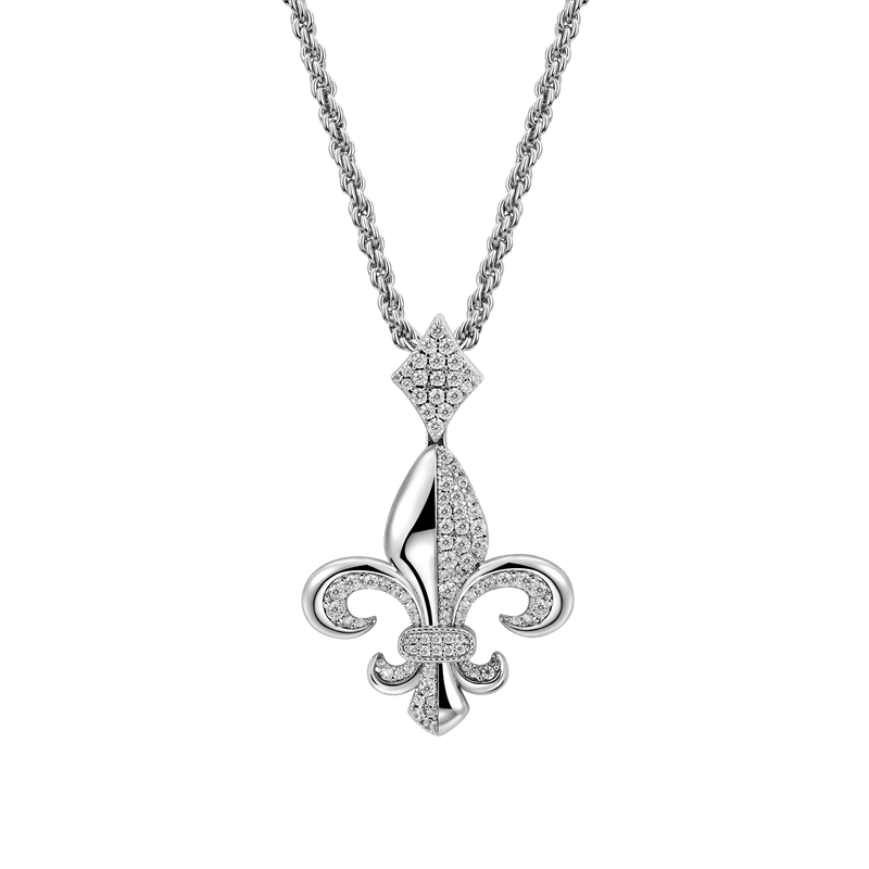 Moissanite Fleur de lis Pendant - APORRO