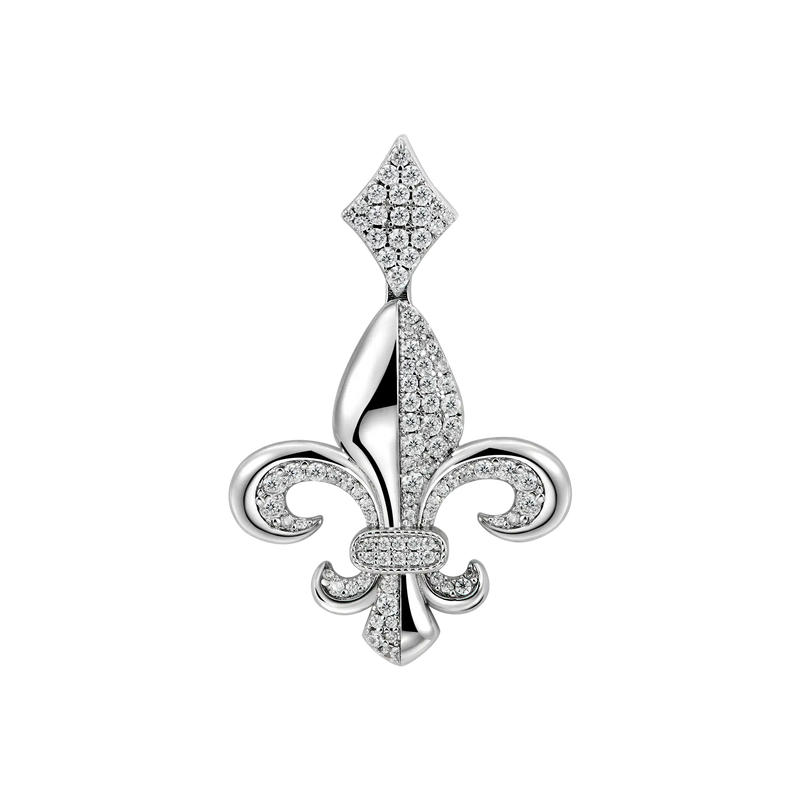 Moissanite Fleur de lis Pendant - APORRO