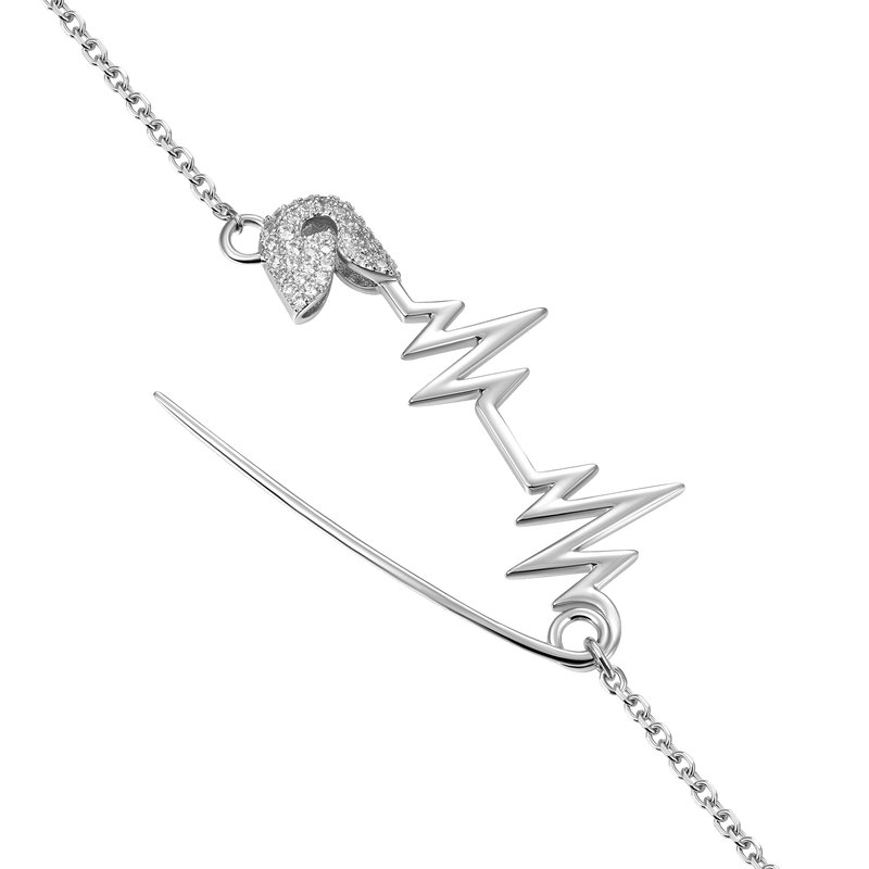 Herzschlag-Pin verstellbare Halskette - APORRO
