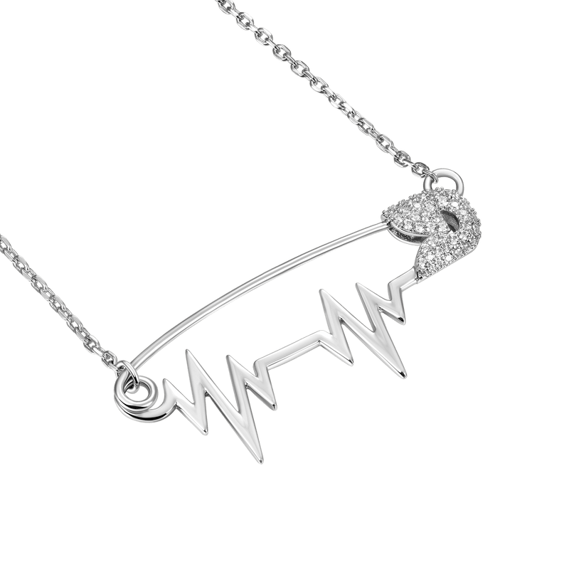 Herzschlag-Pin verstellbare Halskette - APORRO