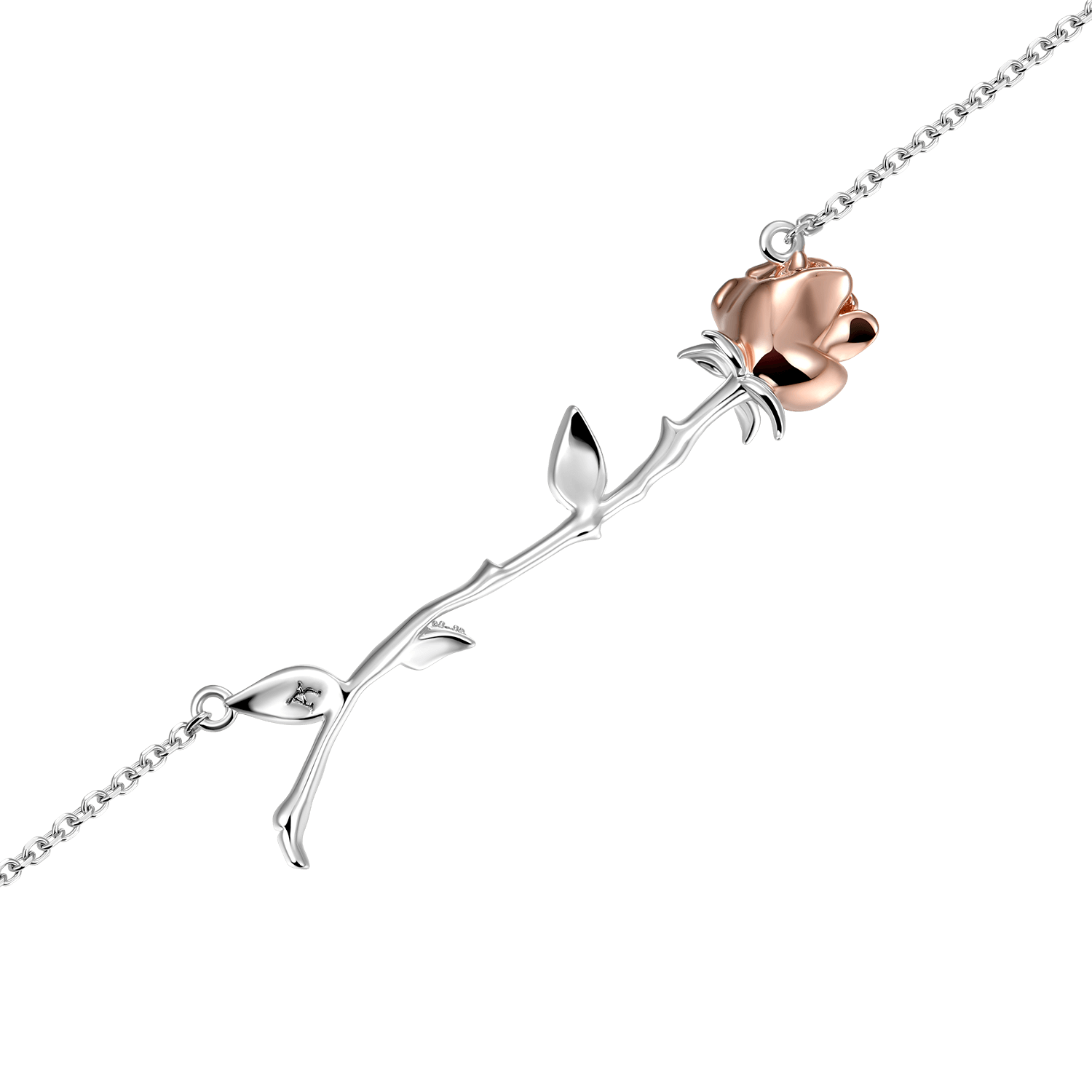 Collana regolabile ESSENTIALS con rosa addormentata