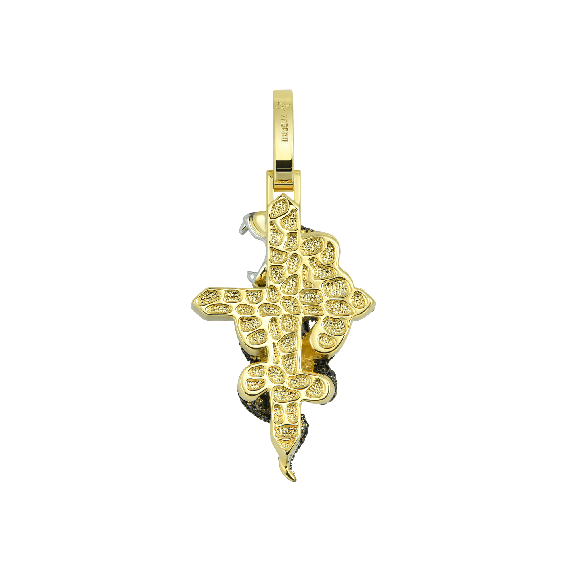 Iced Python Cross Pendant