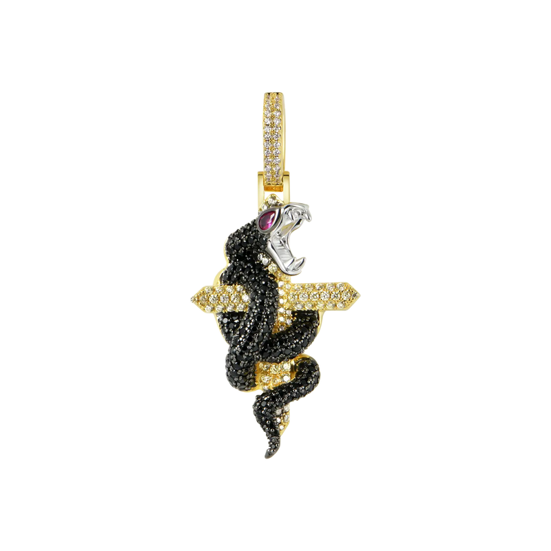 Infinity Iced Python Cross Pendant