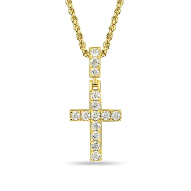 Solid Tennis Cross Pendant - Small - APORRO