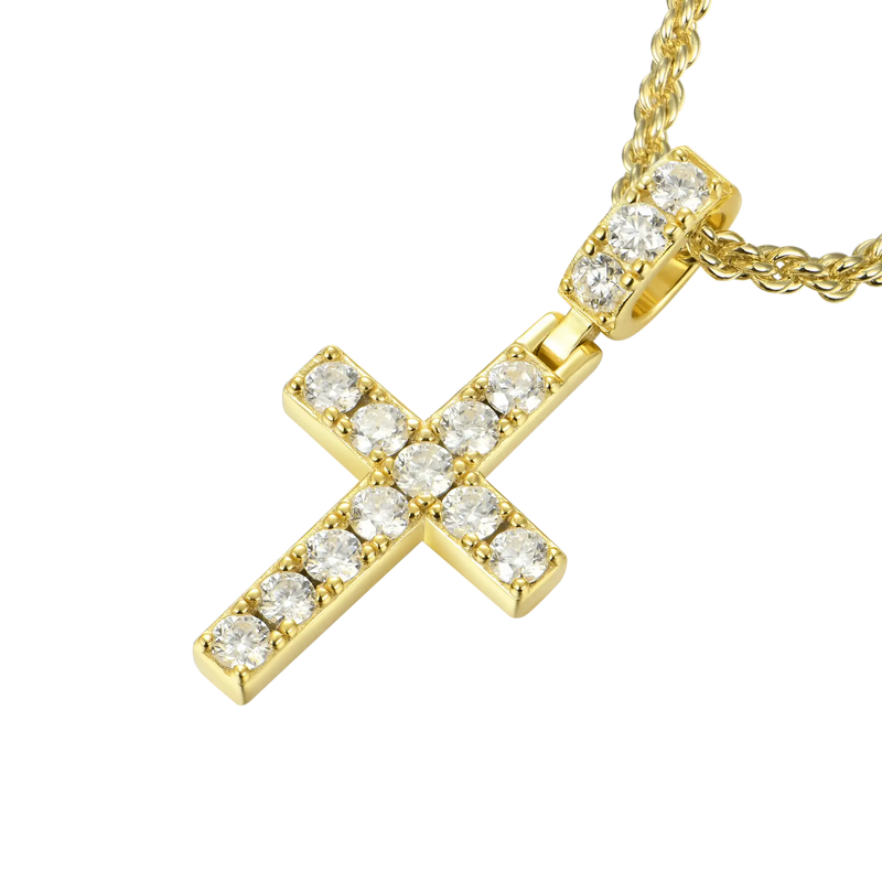 Solid Tennis Cross Pendant - Small - APORRO