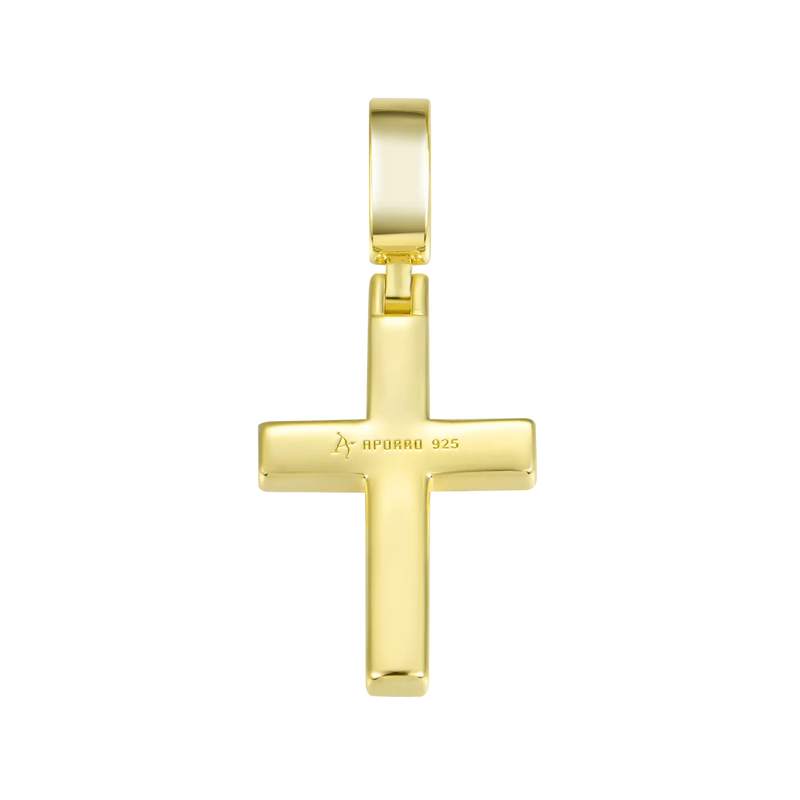 Solid Tennis Cross Pendant - Small - APORRO