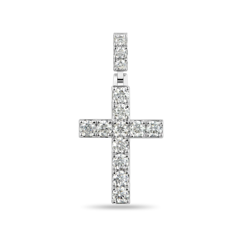 Solid Tennis Cross Pendant - Medium - APORRO