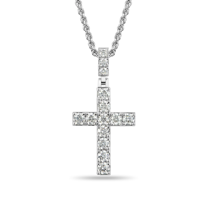 Solid Tennis Cross Pendant - Medium - APORRO