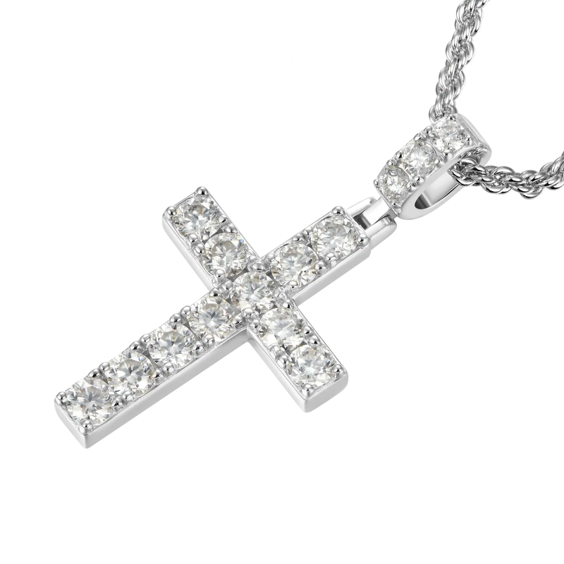 Solid Tennis Cross Pendant - Medium - APORRO