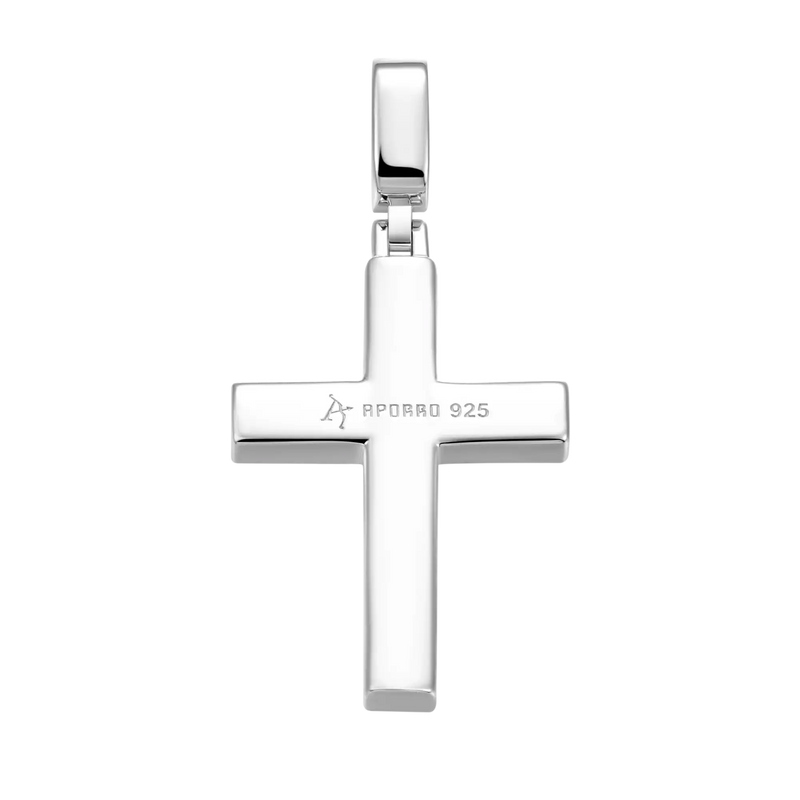 Solid Tennis Cross Pendant - Medium - APORRO