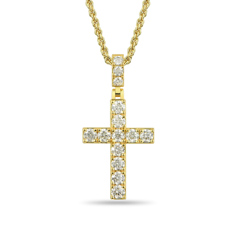 Solid Tennis Cross Pendant - Medium - APORRO