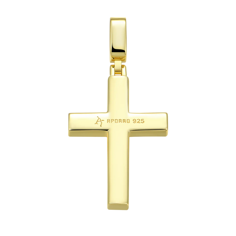 Solid Tennis Cross Pendant - Medium - APORRO