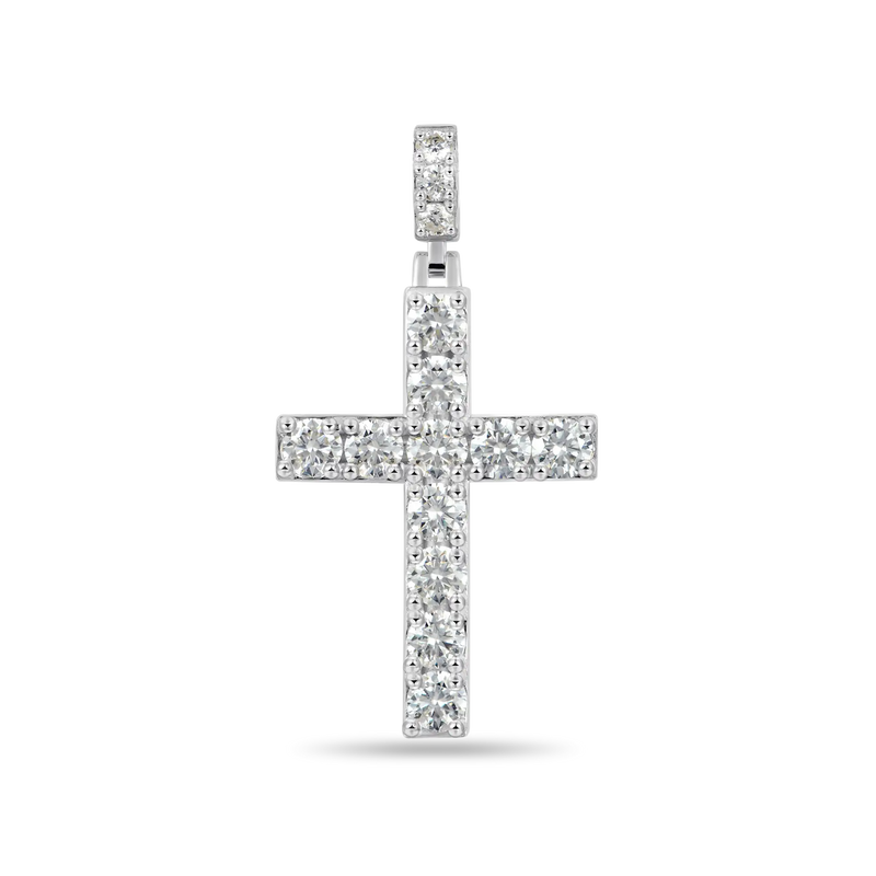 Solid Tennis Cross Pendant - Large - APORRO