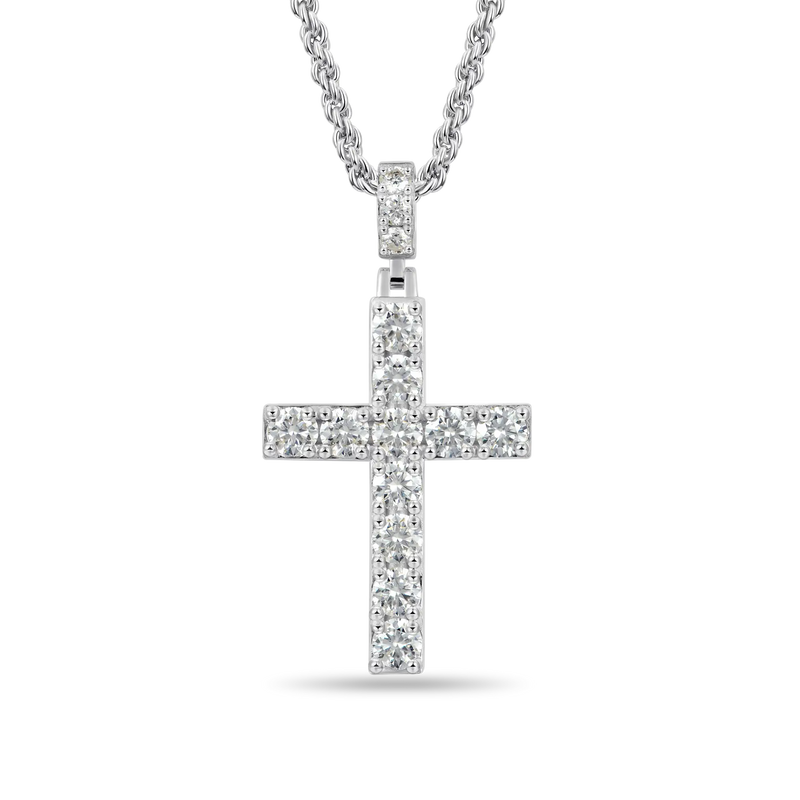 Solid Tennis Cross Pendant - Large - APORRO