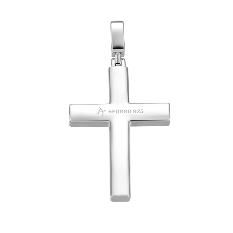 Solid Tennis Cross Pendant - Large - APORRO