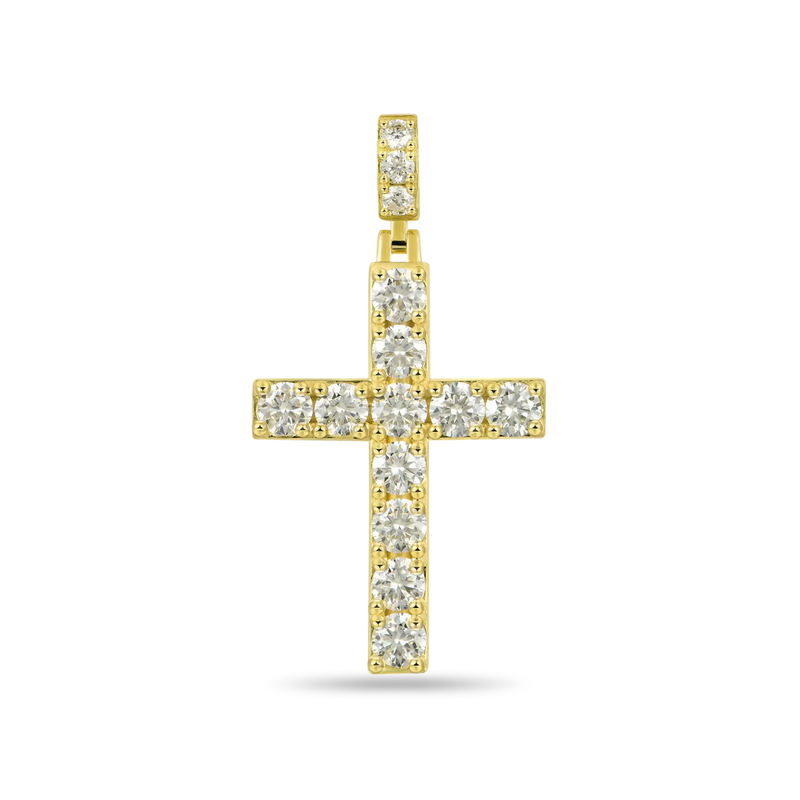 Solid Tennis Cross Pendant - Large - APORRO