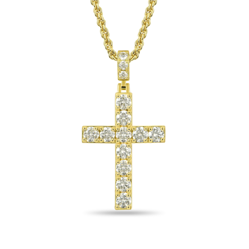 Solid Tennis Cross Pendant - Large - APORRO