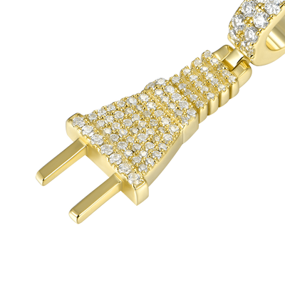 Moissanite Plug Pendant