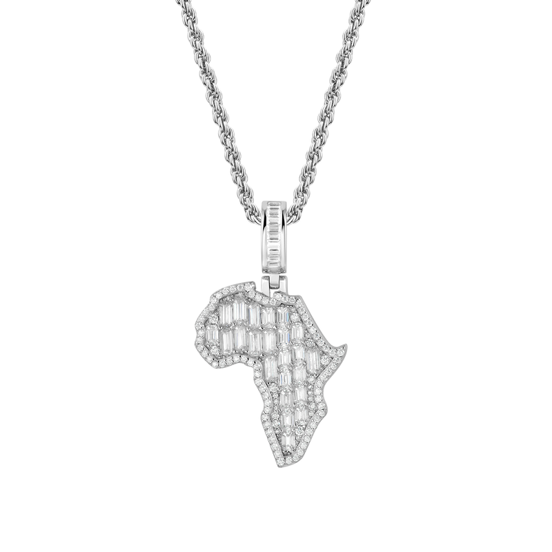 Pendentif Moissanite carte de l'Afrique - APORRO