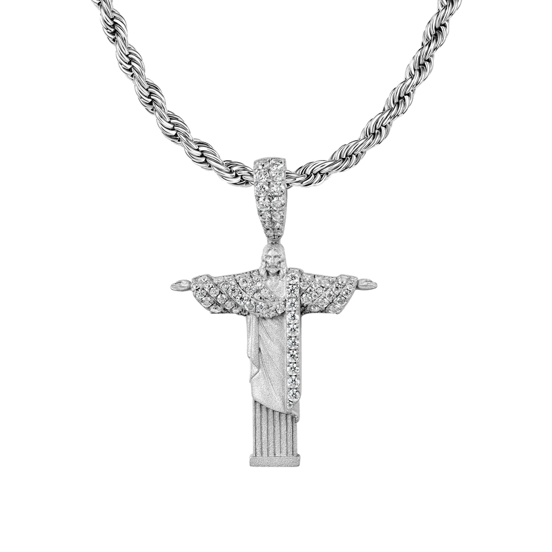 Micro Moissanite Cristo Redentor Anhänger - APORRO HIP HOP JEWELRY - APORRO