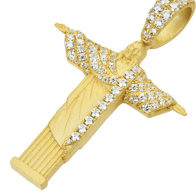Moissanite Cristo Redentor Pendant - Micro