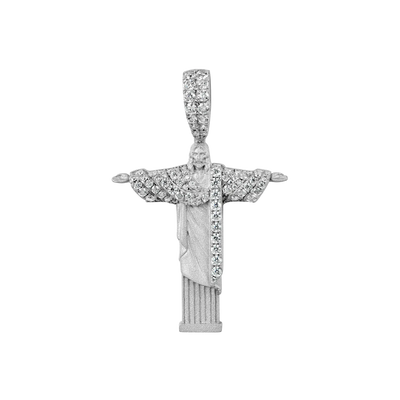 Moissanite Cristo Redentor Pendant - Micro