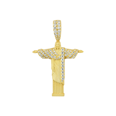Moissanite Cristo Redentor Pendant - Micro