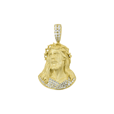 Moissanite Crucifix Pendant-Medium