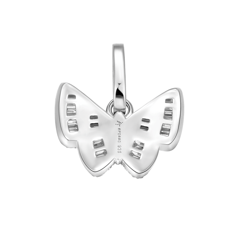 Iced Baguette Mix Round Cut Butterfly Pendant - Everyday Luxury - APORRO