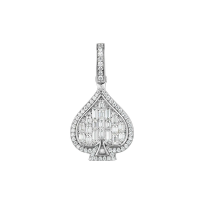 Moissanite Emerald Cut Spade Pendant