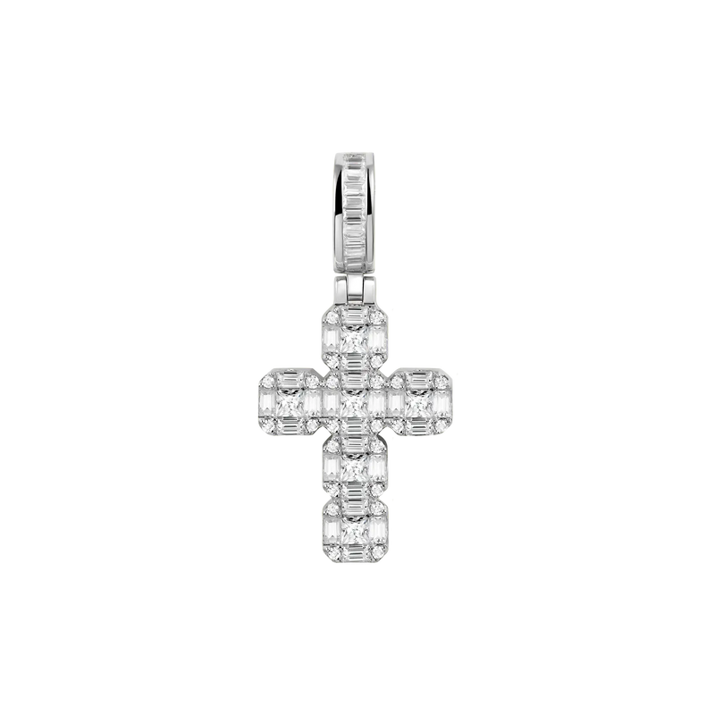 Moissanite Cluster Cross Pendant - APORRO