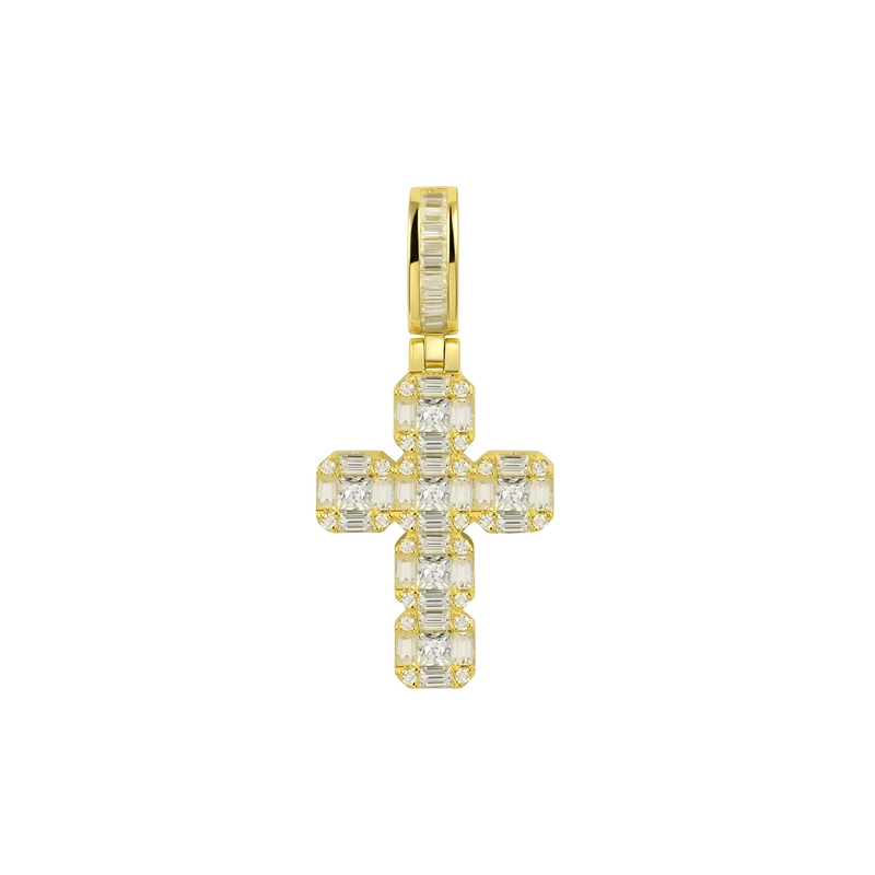 Moissanite Cluster Cross Pendant - APORRO