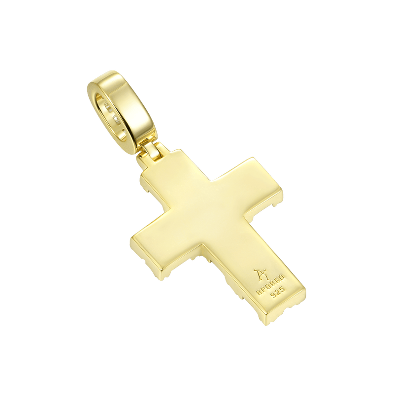 Moissanite Halo Cross Pendant - APORRO