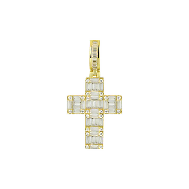 Moissanite Halo Cross Pendant - APORRO