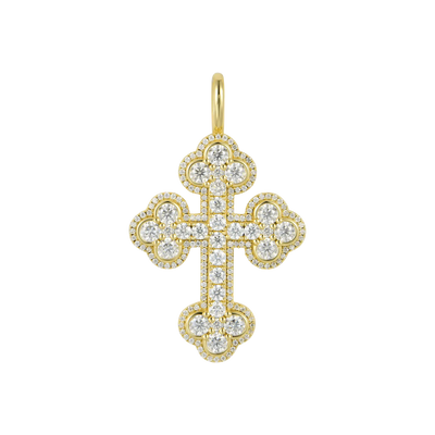 Double-Layered Bottoni Cross Pendant