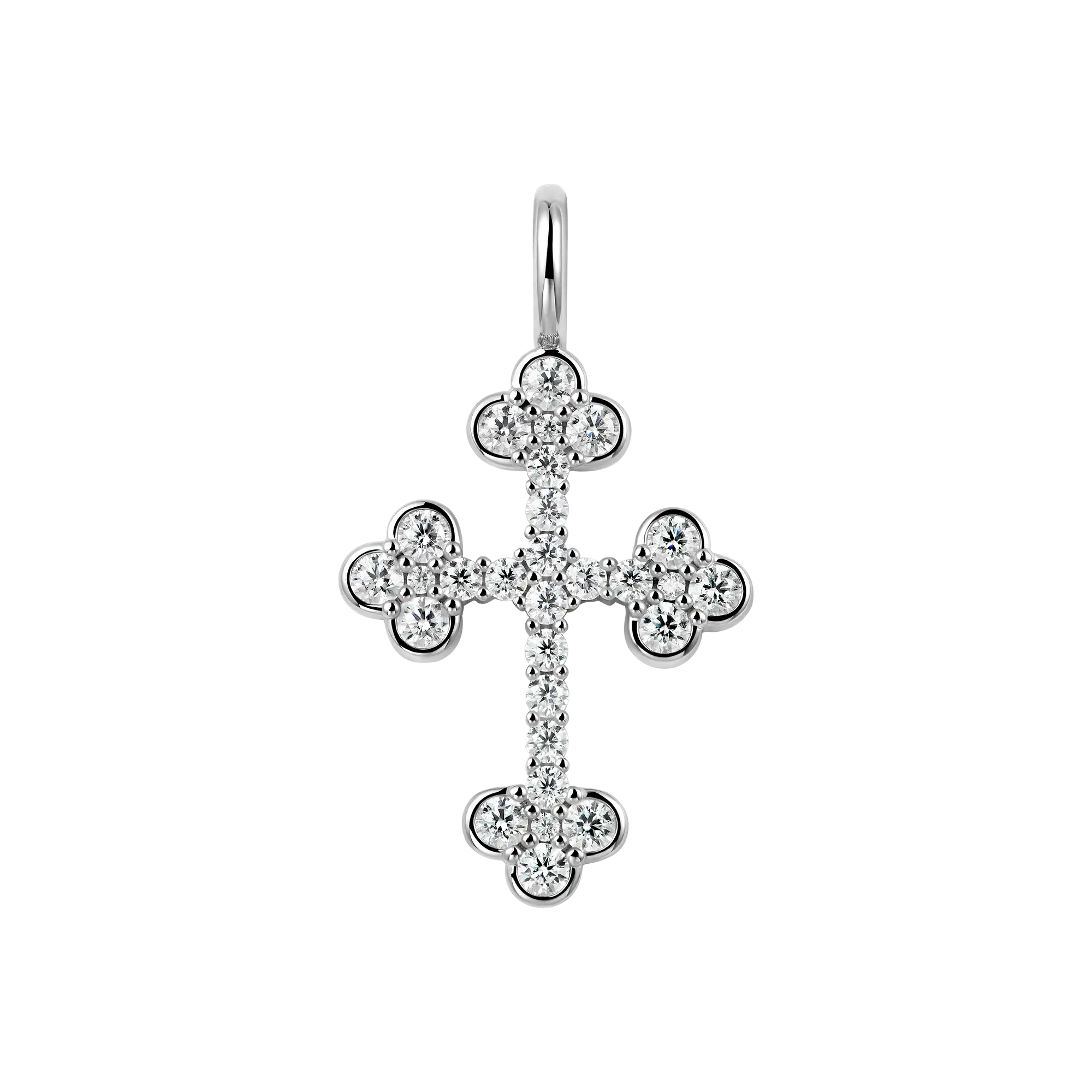 MOISSANITE Silver Bottoni Cross Cross Cross