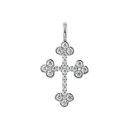 MOISSANITE Silver Bottoni Cross Cross Cross