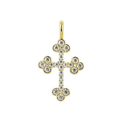 Moissanite Bottoni Cross Anhänger