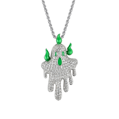 Pendentif lumineux vert fantôme