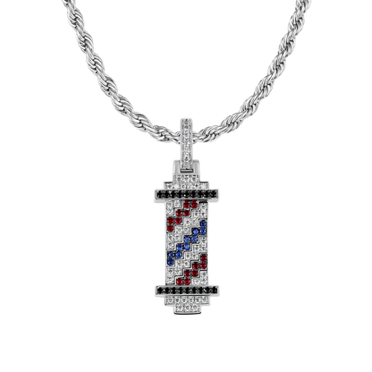 Pendentif de poteau de Barber rétro Pixel