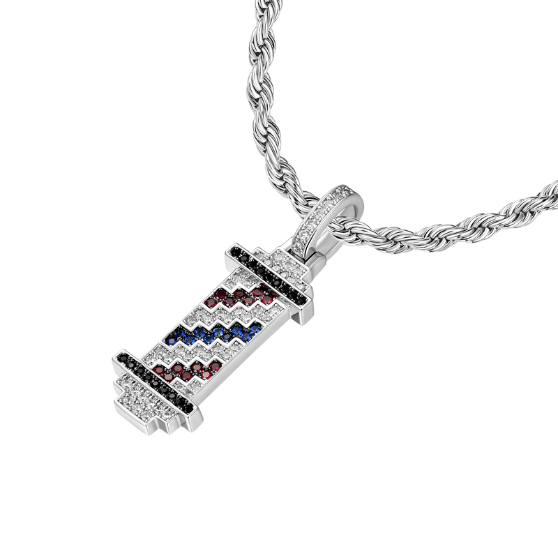 Retro Pixel Barber's pole Pendant - APORRO