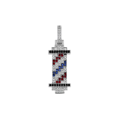 Ciondolo a palo da barbiere retrò Pixel