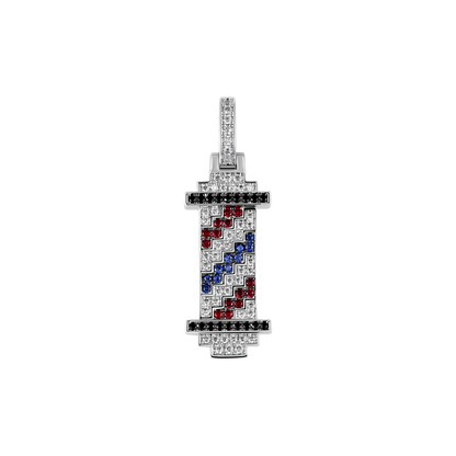 Pendentif de poteau de Barber rétro Pixel