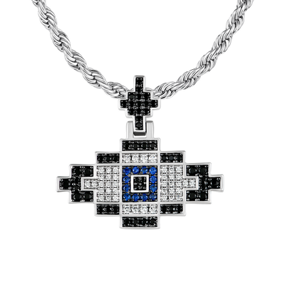 Retro Pixel Evil Eye Anhänger
