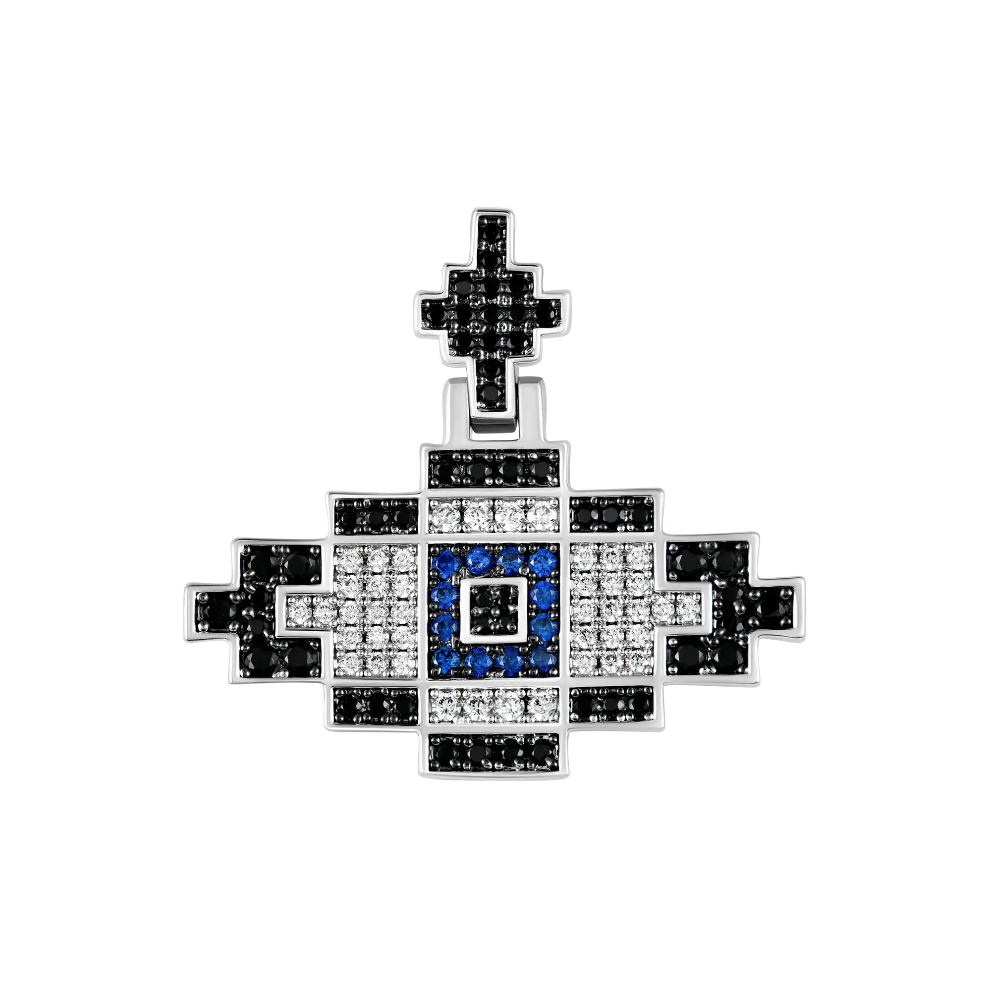 Pendentif rétro pixel mauvais œil