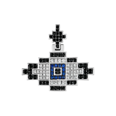 Retro Pixel Evil Eye Anhänger