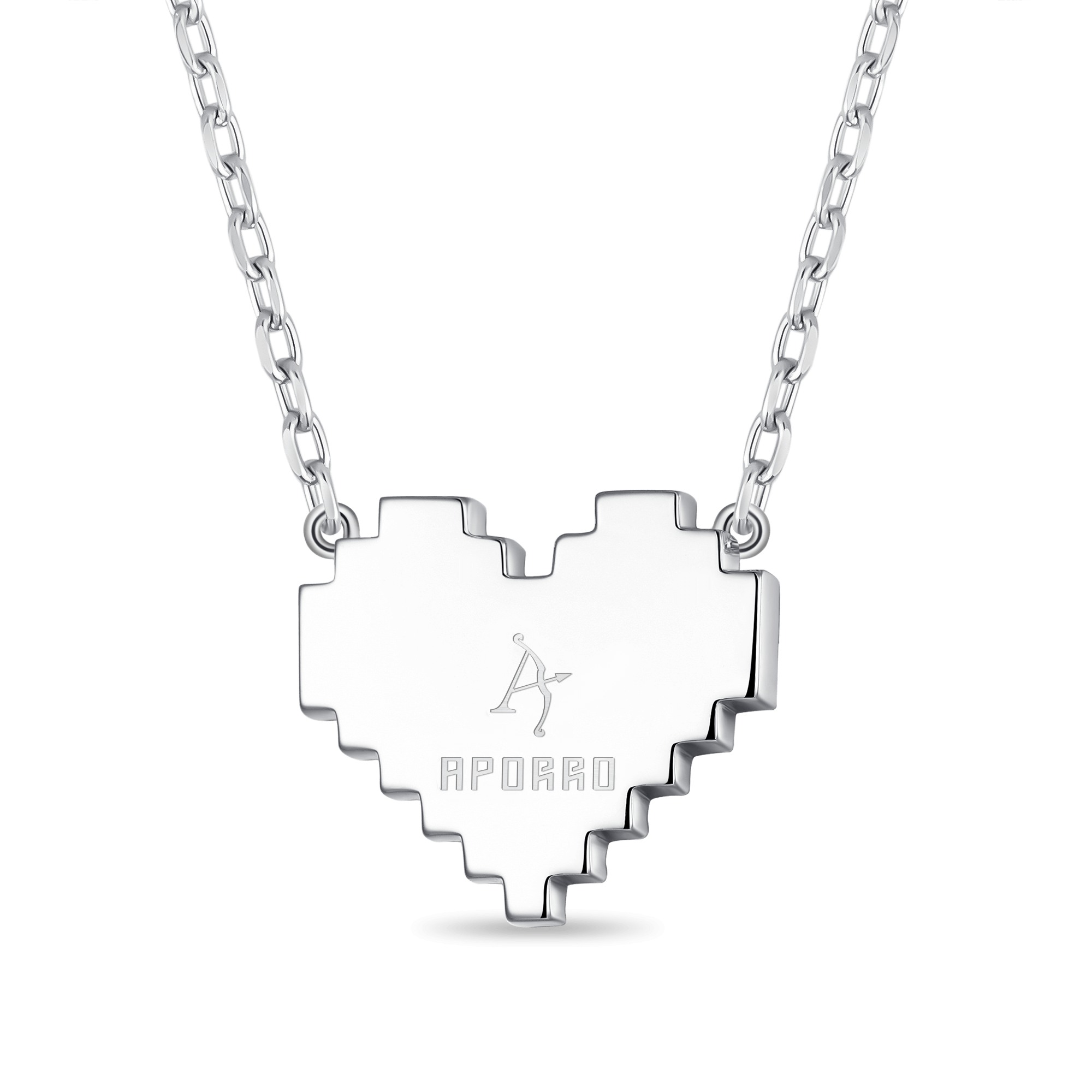 Pixel Broken Heart  Necklace