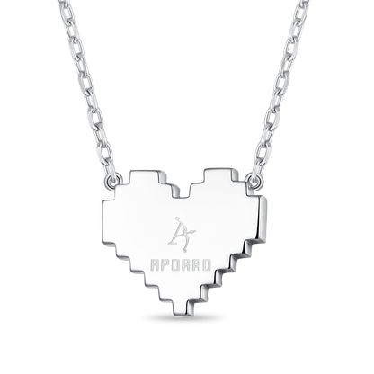 Pixel Broken Heart  Necklace