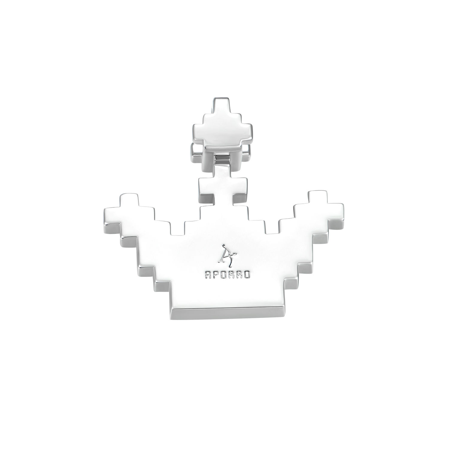 Pendentif de la couronne de pixels rétro